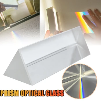 Оптическая Стеклянная Треугольная призма для преподавания физики Спектр Преломленного света Угол Отражения Призмы Спектр Радужных Призм