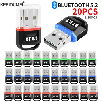 1/10/20 шт USB Bluetooth 5.3 Адаптер Dongle Adaptador Drive Бесплатно для Портативных ПК Беспроводной Динамик Аудиоприемник USB Передатчик