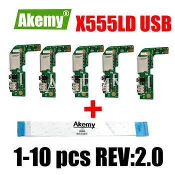 1-10 шт. Для Asus X555 X555L X555LD X555LD_IO USB плата для чтения АУДИОКАРТ REV: 2,0 МБ 100% Протестировано Быстрая доставка