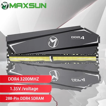 MAXSUN Оперативная память DDR4 8 ГБ 3200 МГц 288Pin Память 1,2 В/1,35 В Оперативная память 16 ГБ Двухканальная Подходит для настольных компьютеров Intel AMD