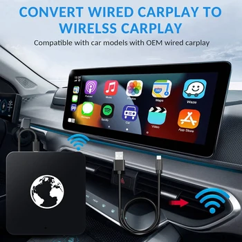 Новая Беспроводная приставка Carplay для моделей автомобилей с проводным модулем Carplay, подключенным к беспроводному модулю навигации, USB-автоключ