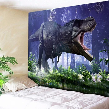 Ужас Лесной монстр Зверь Динозавр 3D Гобелен Настенный Детская Спальня Прикроватный Большой Хиппи Настенный Ковер Диван Одеяло
